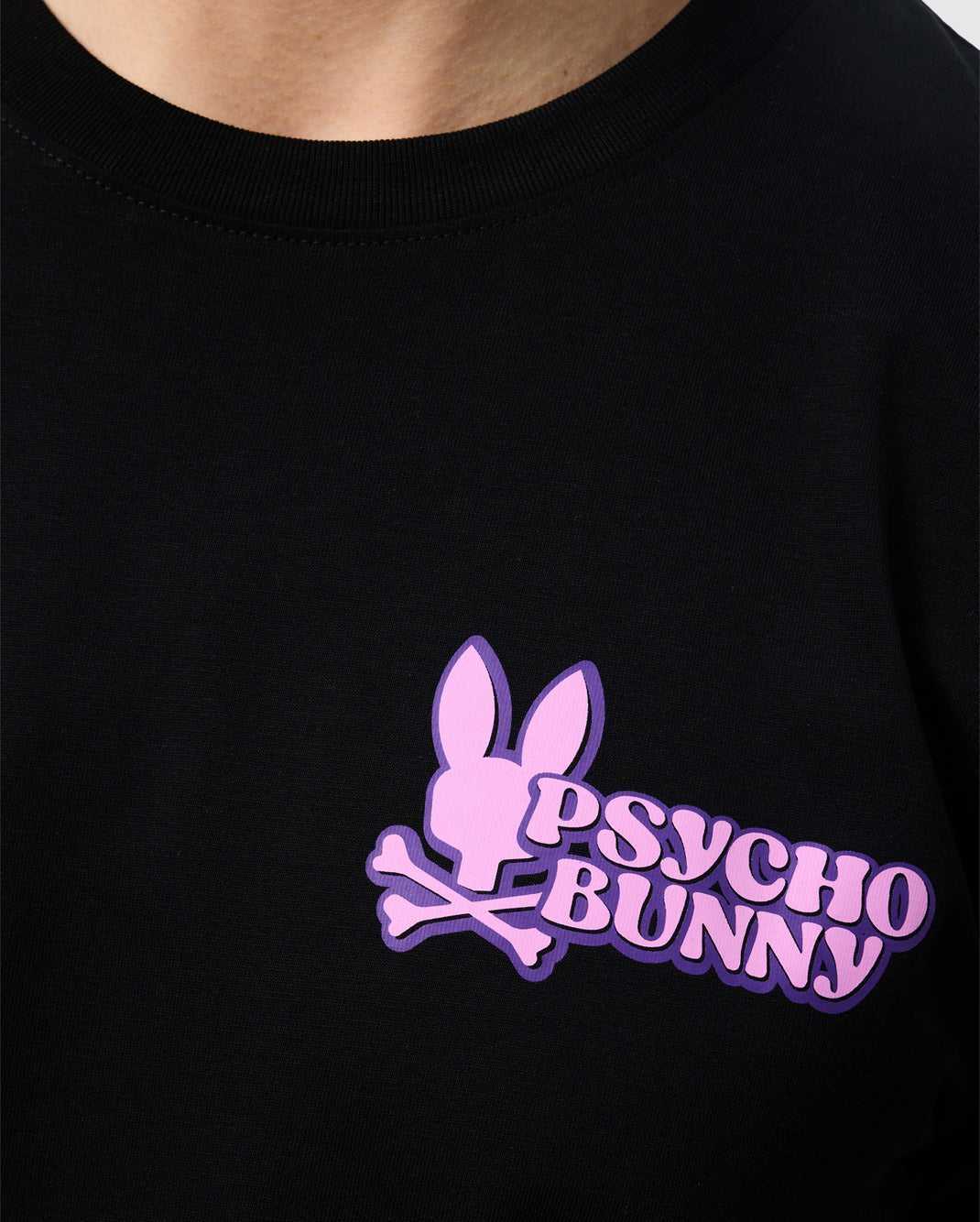 Tees Psycho Bunny Redland Graphic Tee Noir Homme | OEB-68055265